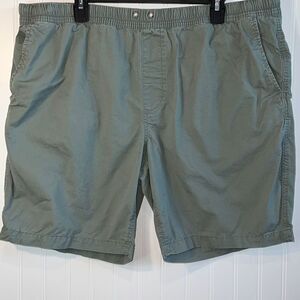 Free Assembly Shorts Men's XLarge Olive Green  Elastic Waist Slash Pockets
